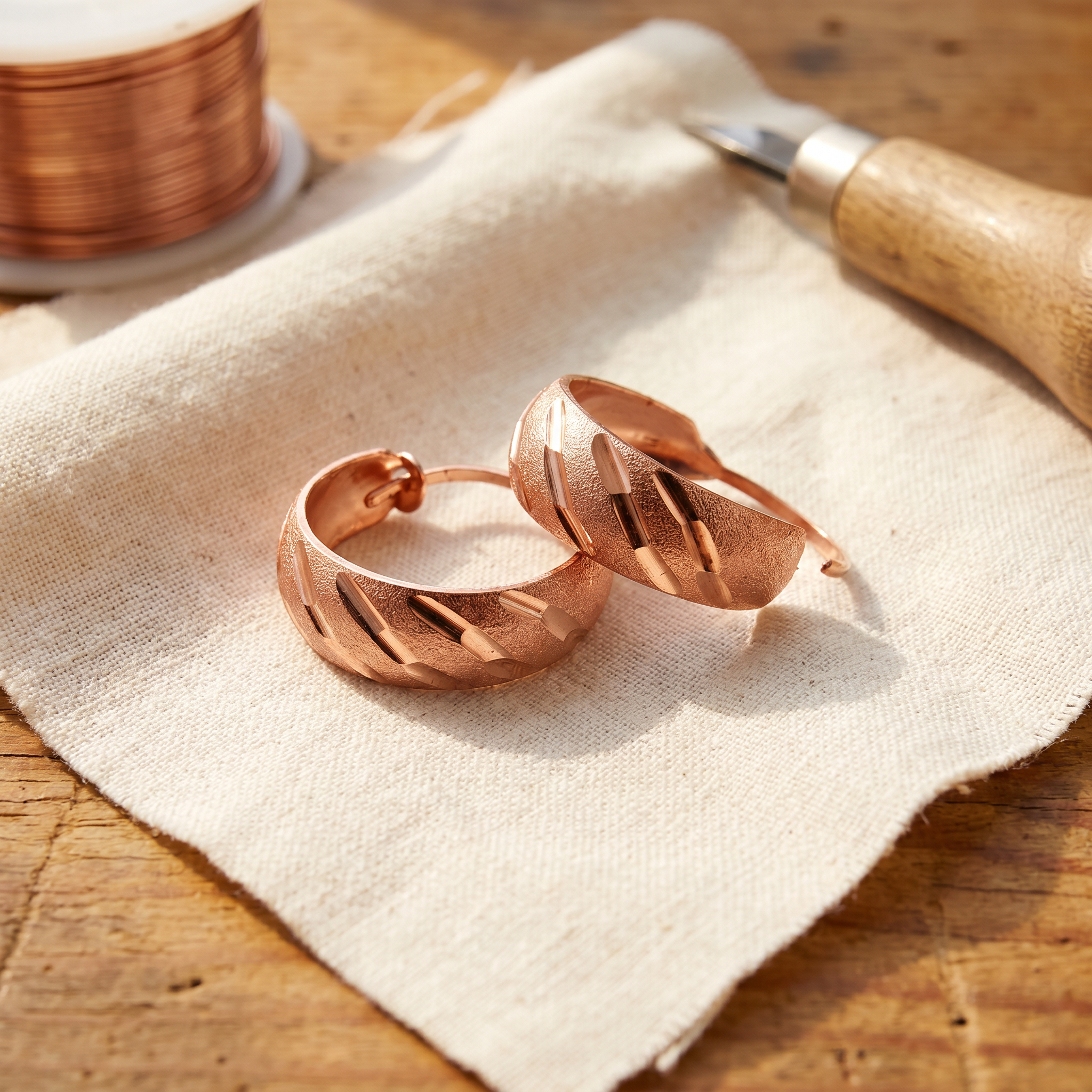 Pendientes de cobre