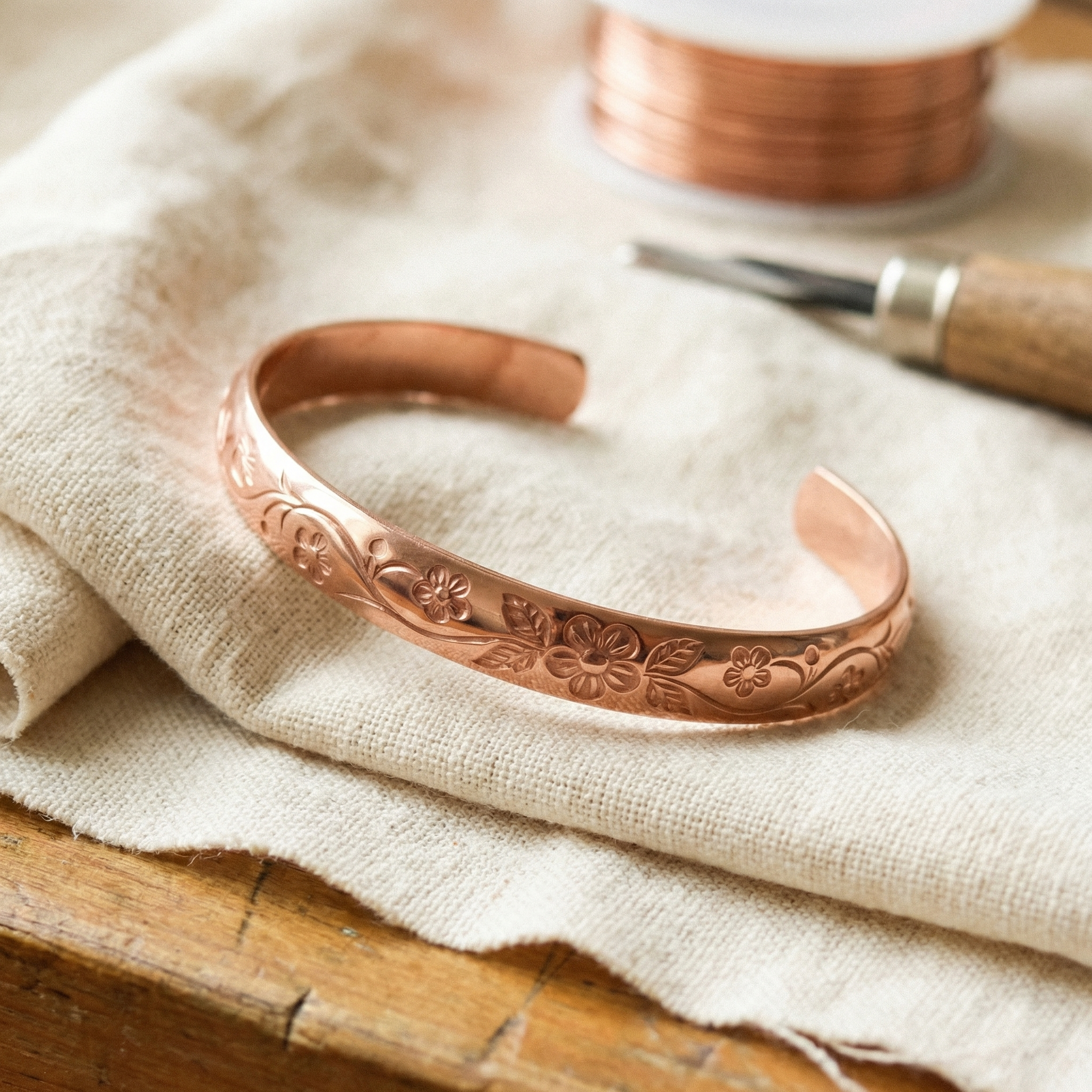 Pulsera de Cobre Flor