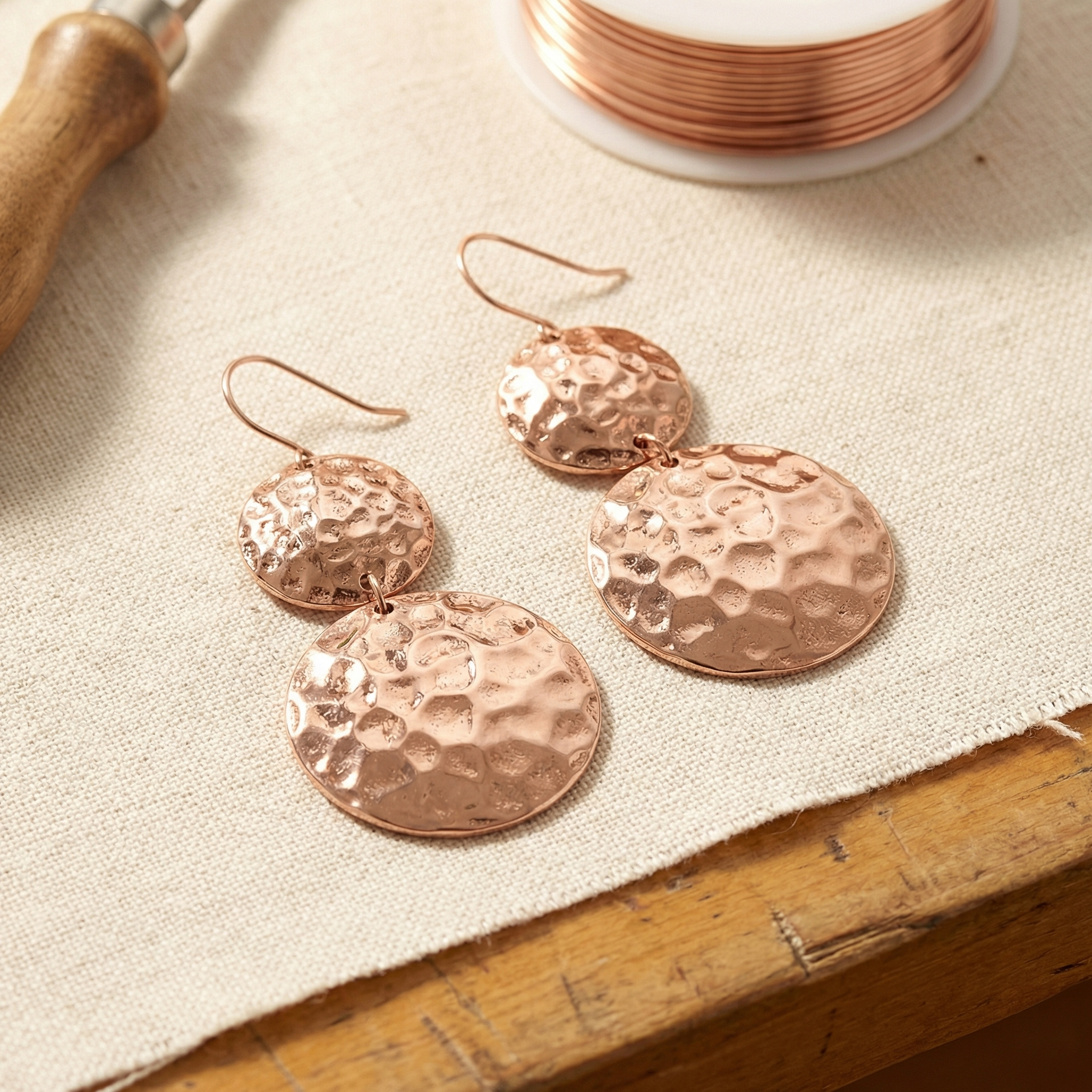 Pendientes de cobre de atardecer
