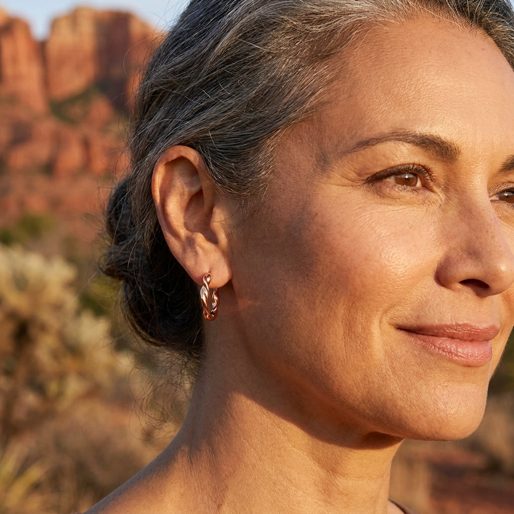 Pendiente de Aro de Cobre Chochín