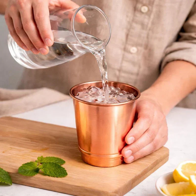 350 ml Vaso de Cobre Estriado