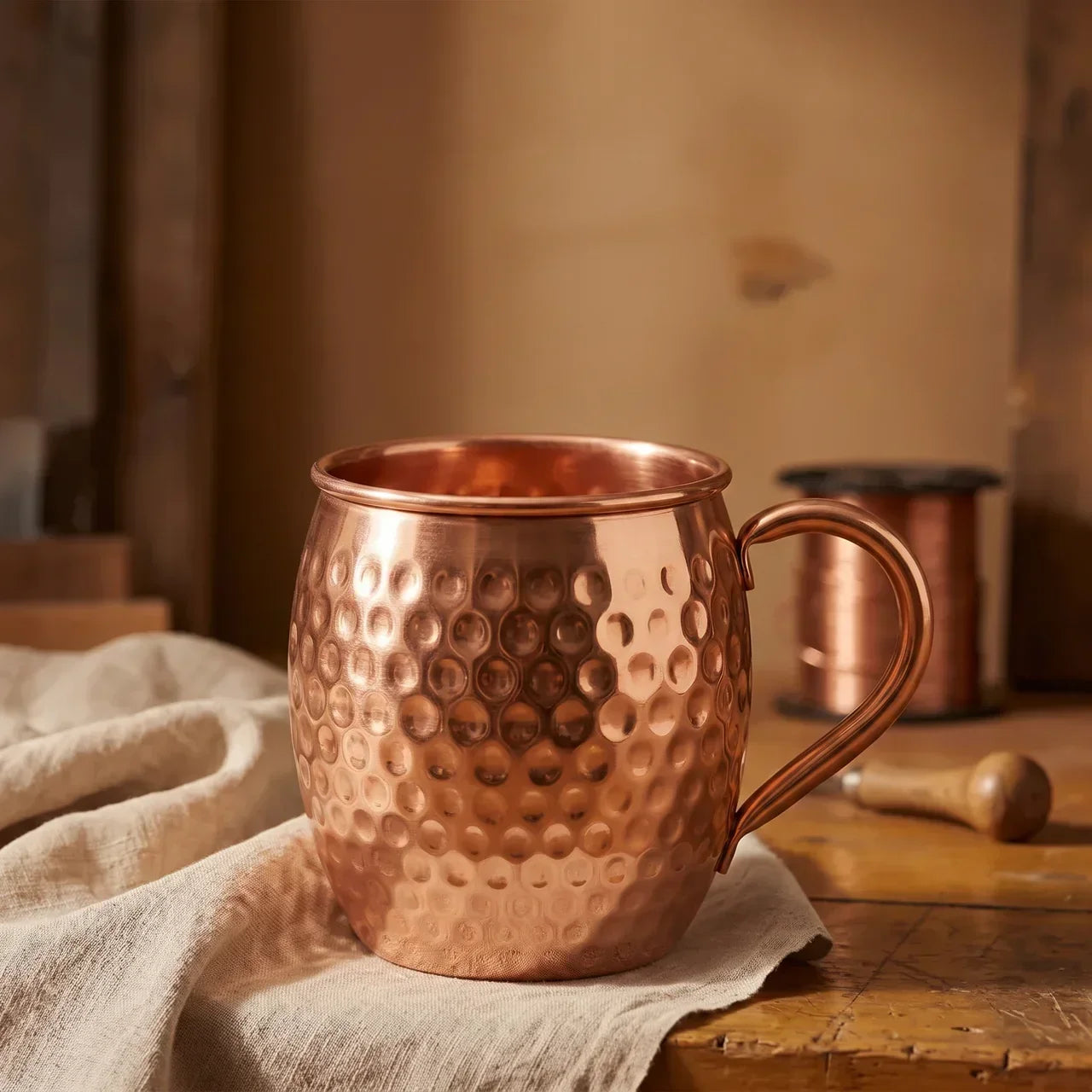 440 ml Taza de Cobre Martillada